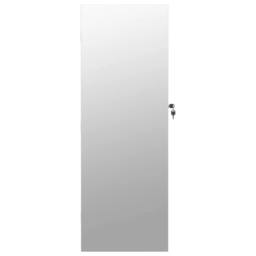 Berkfield Home Mirror Jewellery Cabinet with LED Lights Wall Mounted White - thumbnail 4