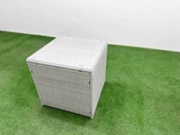 Fimous PE Rattan Garden Furniture Set Reclining Chair Sofa Lounge Sofa Set Rectangular Coffee Table 2 Side Table Big Footstool Light Grey - thumbnail 6