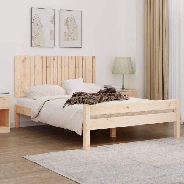 Berkfield Home Wall Headboard 140x3x60 cm Solid Wood Pine in Brown - Size: 140 x 3 x 60 cm - image 1