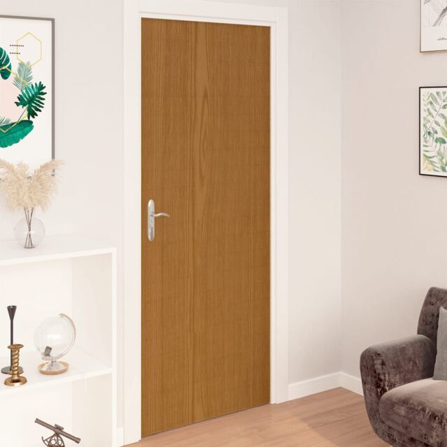 Berkfield Home Self-adhesive Door Films 2 pcs Light Oak 210x90 cm PVC in Brown - image 1