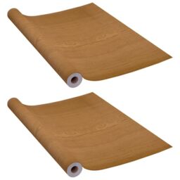 Berkfield Home Self-adhesive Door Films 2 pcs Light Oak 210x90 cm PVC in Brown - thumbnail 2