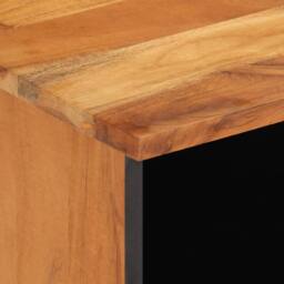 Berkfield Home TV Cabinet 100x34x46 cm Solid Wood Acacia in Brown - Size: 100 x 34 x 46 cm - thumbnail 7