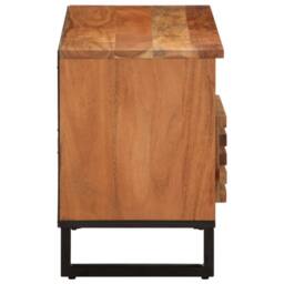 Berkfield Home TV Cabinet 100x34x46 cm Solid Wood Acacia in Brown - Size: 100 x 34 x 46 cm - thumbnail 4