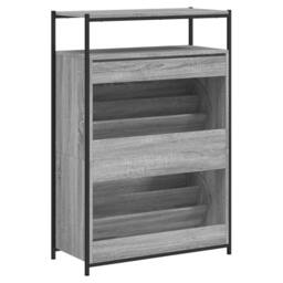 Berkfield Home Shoe Cabinet Grey Sonoma 75x34x112 Engineered Wood - thumbnail 7