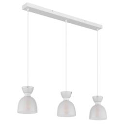 Netlighting Massey Bar Pendant Ceiling Light White Matt Opal Glass Shade 3x E14 - thumbnail 2