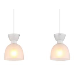 Netlighting Massey Bar Pendant Ceiling Light White Matt Opal Glass Shade 3x E14 - thumbnail 4