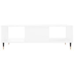 Berkfield Home Coffee Table White 104x60x35 cm Engineered Wood - Size: 104 x 60 x 35 cm - thumbnail 5