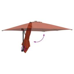 Berkfield Home Garden Parasol Terracotta 248, 5 x 247, 5 x 119 cm Fabric - thumbnail 8