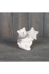 KDMD White Ceramic Bear Deco with Light - Large - thumbnail 1