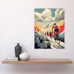 Artery8 Modern Cycle Road Race Artwork Paris Roubaix Hell Of The North Haute Route Cycling Painting Unframed Wall Art Print Poster Home Decor Premium - thumbnail 4