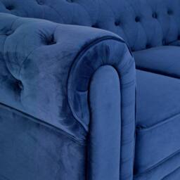 Bravich LTD Chesterfield Velvet Button Tufted Sofas - Armchair, 2 Seater, 3 Seaters in Blue - Size: 2 Seater - thumbnail 9