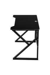 Living and Home K-shaped Compact Office Desk Workstation Game Table in Black - thumbnail 4