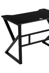 Living and Home K-shaped Compact Office Desk Workstation Game Table in Black - thumbnail 6
