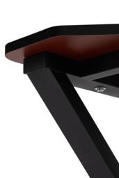 Living and Home K-shaped Compact Office Desk Workstation Game Table in Black - thumbnail 5