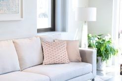 New Edge Blinds Leah Collection Deluxe Cushion Cover in Pink - Size: 43 cm x 43 cm - thumbnail 2