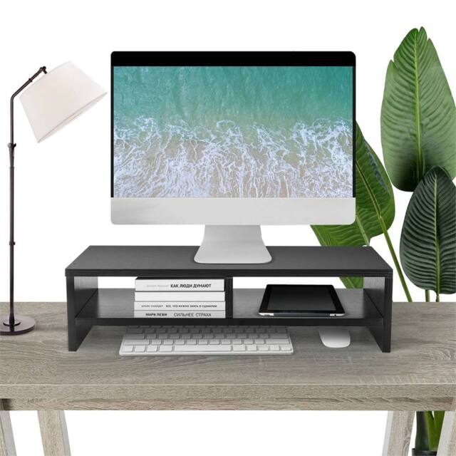 Nordara Black Desktop Monitor/Laptop Stand Riser Shelf - UK - image 1