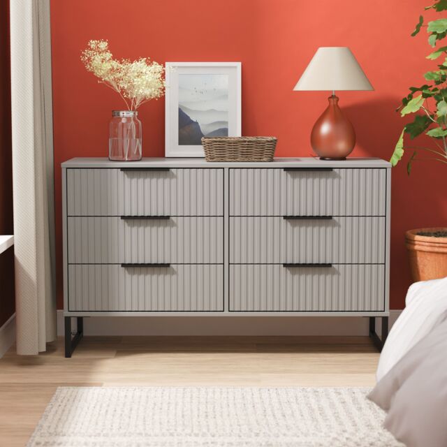 Ready Assembled 2 U Menai 6 Drawer Midi Chest (Ready Assembled) in Dark Grey - Size: Large - image 1