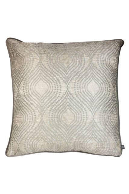 Prestigious Textiles Radiance Jacquard Piped Cushion in Grey - Size: 55 cm x 55 cm - image 1