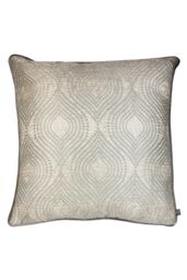 Prestigious Textiles Radiance Jacquard Piped Cushion in Grey - Size: 55 cm x 55 cm - thumbnail 1