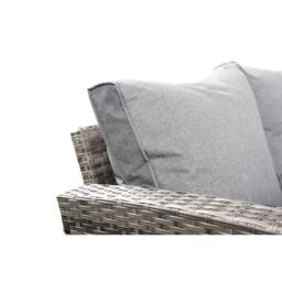 Outdoor Living The Conwy 8 Seat Corner Gas Firepit Rattan Dining Set - Mixed Grey in Dark Grey - thumbnail 6