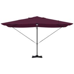 Berkfield Home Modern Cantilever Umbrella - Bordeaux Red Bordeaux red Metal and in Burgundy - thumbnail 6