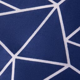 OHS Geometric Shapes Duvet Cover with Pillowcase Set Bedding Quilt in Navy - Size: Double - thumbnail 7
