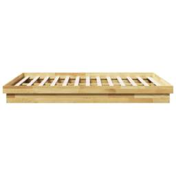 Berkfield Home Bed Frame without Mattress 150x200 cm King Size Solid Wood Oak in Brown - thumbnail 7