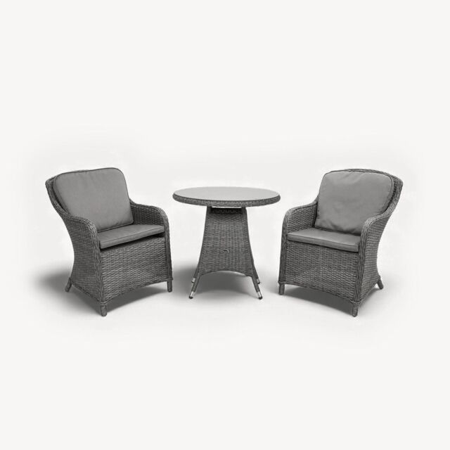 Royalcraft Paris 2 Seater Bistro Carver Set in Grey - image 1