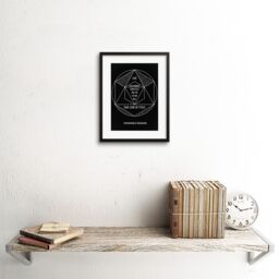 "Artery8 Wall Art Print Motivational Live Each Moment Paramahansa Yogananda Framed in Black - Size: W7"" x H9""" - thumbnail 2
