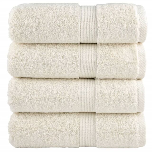Berkfield Home Premium Guest Towels SOLUND 4 pcs Cream 30x50 cm 600 gsm - image 1