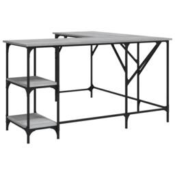 Berkfield Home Desk Grey Sonoma 139x139x75 cm Engineered Wood - Size: 139 x 139 x 75 cm