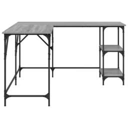 Berkfield Home Desk Grey Sonoma 139x139x75 cm Engineered Wood - Size: 139 x 139 x 75 cm - thumbnail 6