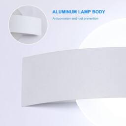 Goeco Modern LED Interior Wall Light 12W Acrylic Aisle White LED Light 6500K - thumbnail 7