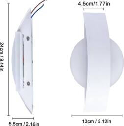 Goeco Modern LED Interior Wall Light 12W Acrylic Aisle White LED Light 6500K - thumbnail 5