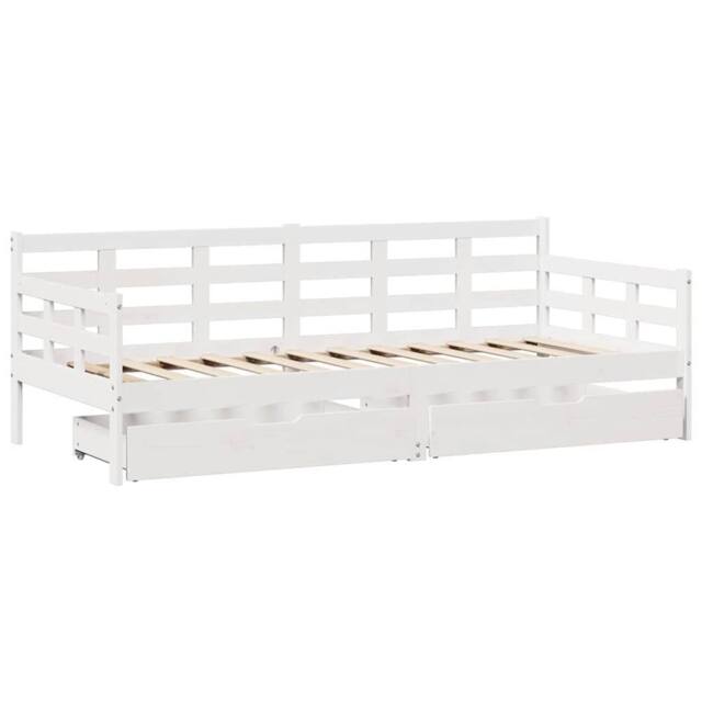 Berkfield Home Practical Daybed with Drawers without Mattress White 90x190 cm Si - image 1