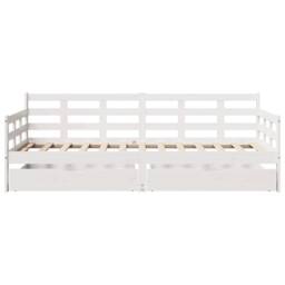 Berkfield Home Practical Daybed with Drawers without Mattress White 90x190 cm Si - thumbnail 4