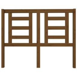 Berkfield Home Bed Headboard Honey Brown 126x4x100 cm Solid Wood Pine - Size: 126 x 4 x 100 cm - thumbnail 3