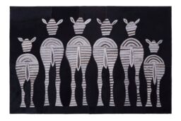 Orsina Safira Leather Patchwork Zebra Wall Art