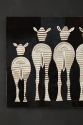 Orsina Safira Leather Patchwork Zebra Wall Art - thumbnail 4