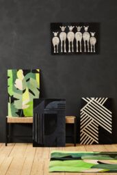 Orsina Safira Leather Patchwork Zebra Wall Art - thumbnail 5