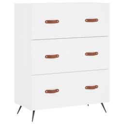 Berkfield Home Chest of Drawers White 69.5x34x90 cm Engineered Wood - thumbnail 2