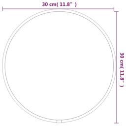 Berkfield Home Wall Mirror Silver √ò 30 cm Round - thumbnail 6