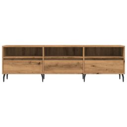 Berkfield Home TV Cabinet Artisan Oak 150x30x44.5 cm Engineered Wood in Brown - thumbnail 4