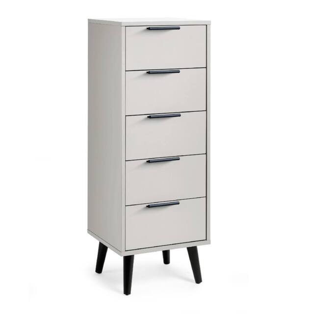 Cheshire Premium Arden 5 Drawer Narrow Chest - Silk Grey - image 1