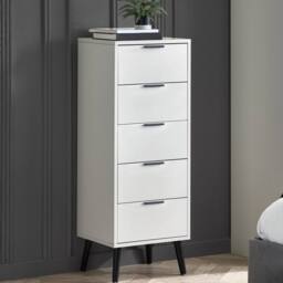 Cheshire Premium Arden 5 Drawer Narrow Chest - Silk Grey - thumbnail 3