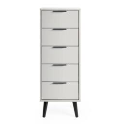 Cheshire Premium Arden 5 Drawer Narrow Chest - Silk Grey - thumbnail 6