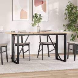 Berkfield Home Dining Table Legs O-Frame 120x60x73 cm Steel in Black - Size: 120 x 60 x 73 cm - thumbnail 3