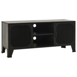 Berkfield Home TV Cabinet Grey 105x36x47 cm Metal & MDF - Size: 105 x 36 x 47 cm - thumbnail 1