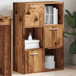 Berkfield Home Bookshelf Old Wood 60.5x30x90 cm Engineered Wood in Brown - thumbnail 4