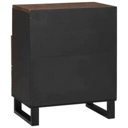Berkfield Home Bedside Cabinet - 50 x 33 x 60 cm - Made from Solid & Wood in Brown - thumbnail 5